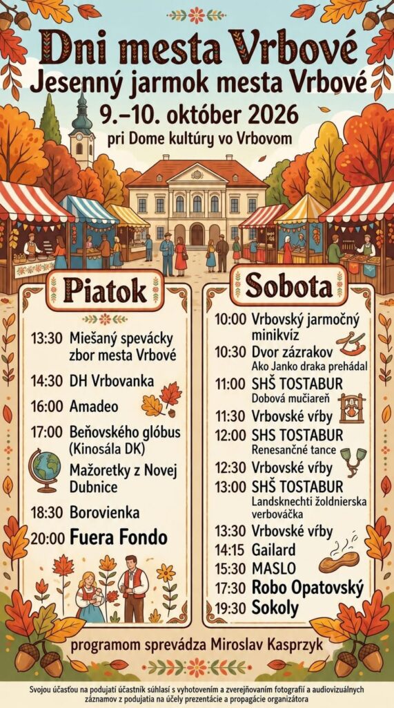 Dni mesta Vrbové / Jesenný jarmok