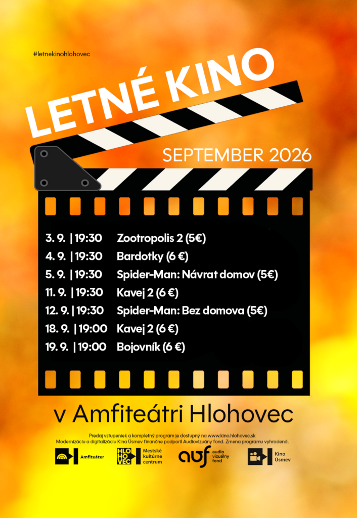 Letné kino – september 2026